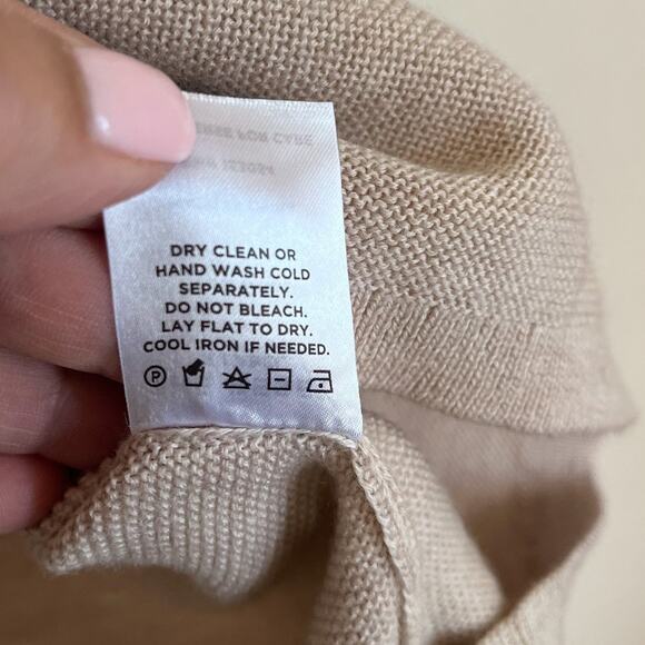 The Reset R Label Wool Womens Kimono Cardigan Tank Set Size M Beige Minimalist - Picture 15 of 15